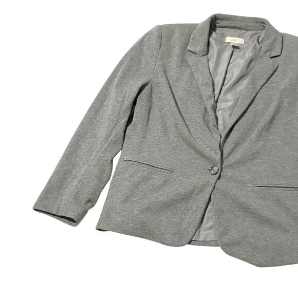 LOFT Blazer - LP Large Petite - Gray - Soft & Stretchy - Classic Suit Jacket - Picture 7 of 15